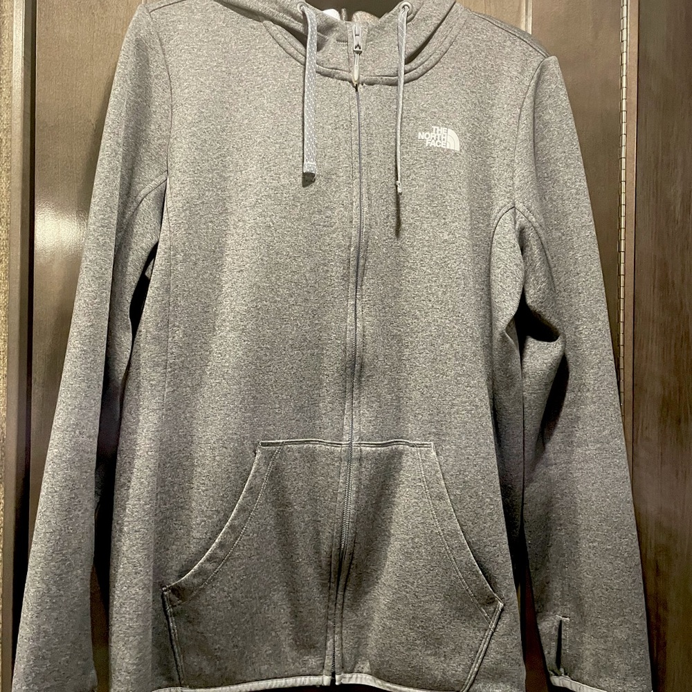 THE NORTH FACE lightweight jacket with thumb holes, & light/soft fleece inside